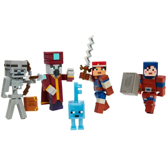 Minecraft Dungeons 3.25” Desert Temple Battle Pack with Mini Figures, Suits of Armor and Weapons