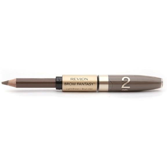 Revlon Brow Fantasy Pencil & Gel, Light Brown [108], 0.04 oz (Pack of 2)