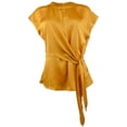 thumbnail image 2 of Women's Crew Neck Tie Waist Short Sleeve Blouse X-Large, 2 of 5