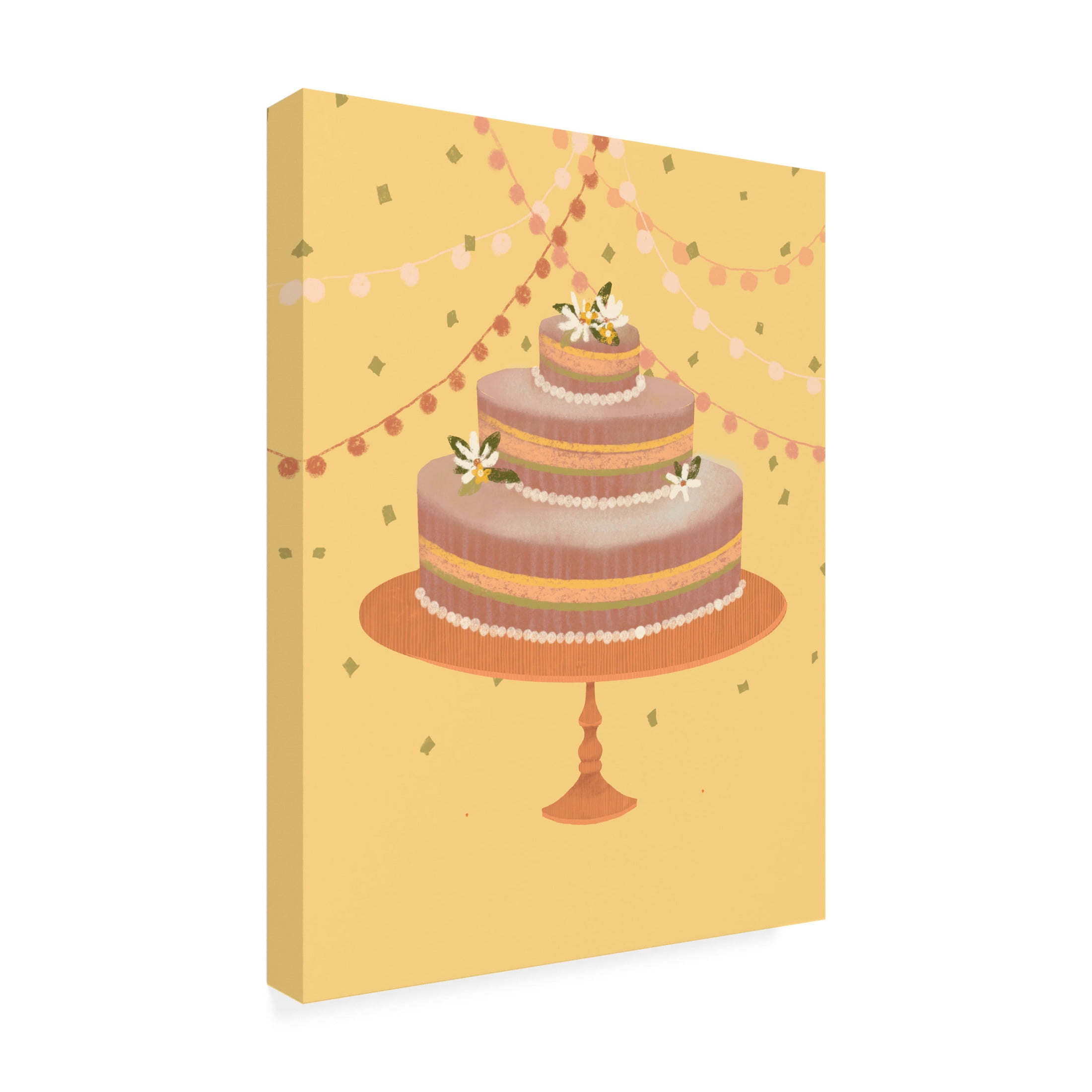 Canvas Wall Art - Christine Rotolo 'Party Time Desserts 4' Wall Art for Living Room, Bedroom, or Office Décor by Trademark Fine Art - 24 x 32 Inches