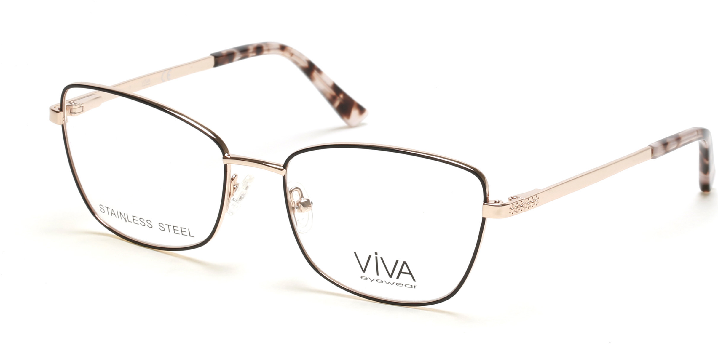 Eyeglasses Viva VV 8019 028 Shiny Rose Gold / - Walmart.com display picture 1