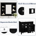 thumbnail image 5 of 36'' Black Stylish - Ample Space for Toiletries - Bathroom - Provide Unified Home Decoration, 5 of 7