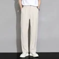 thumbnail image 3 of Pantalones de traje de oficina gris para hombre, pantalones de trabajo para hombre, fluidos, drapeados, de alta calidad, clásicos, formales, ropa de primavera, elegantes, 3 of 4