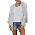 thumbnail image 1 of 2025 Cardigan pour Femmes Chandail Cardigan Classique Chandail en Molleton Col Ras du Cou Col à Boutons Cardigans Courts pour Femmes Tricot devant Ouvert, 1 of 5