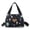 Black, variant on Fashion Floral Print Water Nylon Tote Bag for Women Large Capacity Lunch Grocery Shopping School Multifunction Handbags Everyday Use Crossbody Bag with Multiple Pockets Black One Size