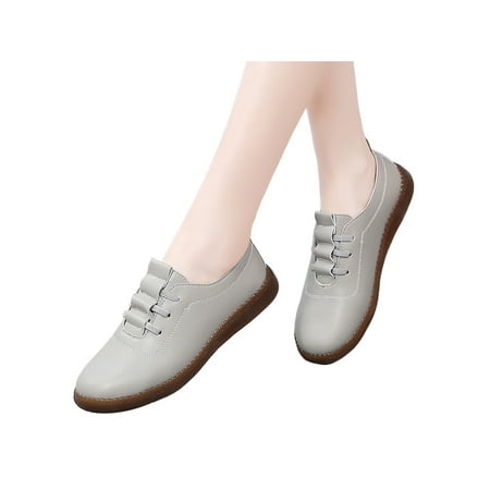 

Avamo Women Sneakers Slip On Flats Comfort Loafers Ladies Casual Shoes Womens Lightweight Plush Lined Walking Shoe Gray With Lined 4.5