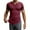 Red, variant on MIXUE Shirts For Men Summer Solid Color V Neck Short Sleeve Slim Fit Casual Pullover Tops Tshirts Streetwear,Blue,L