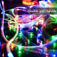 thumbnail image 2 of Multicolor Rope Lights ,23 ft 50 LED Clear Tube Lights with Remote Control, 8 Modes Outdoor Battery Operated Fairy String Lights for Party Yard Home Wedding Christmas Halloween Holiday Decoration, 2 of 9