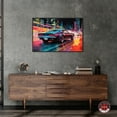 thumbnail image 3 of Classic Night Drive Car Canvas Wall Art by Notoriart, Black Floater Frame, 37" x 25", 3 of 7