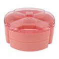 thumbnail image 2 of Plastic Divided Serving Tray Double Layer Divided Serving Dish Nut Platter Candy Snacks Dried Fruit Plate with Lid Divided Serving Tray, 2 of 8