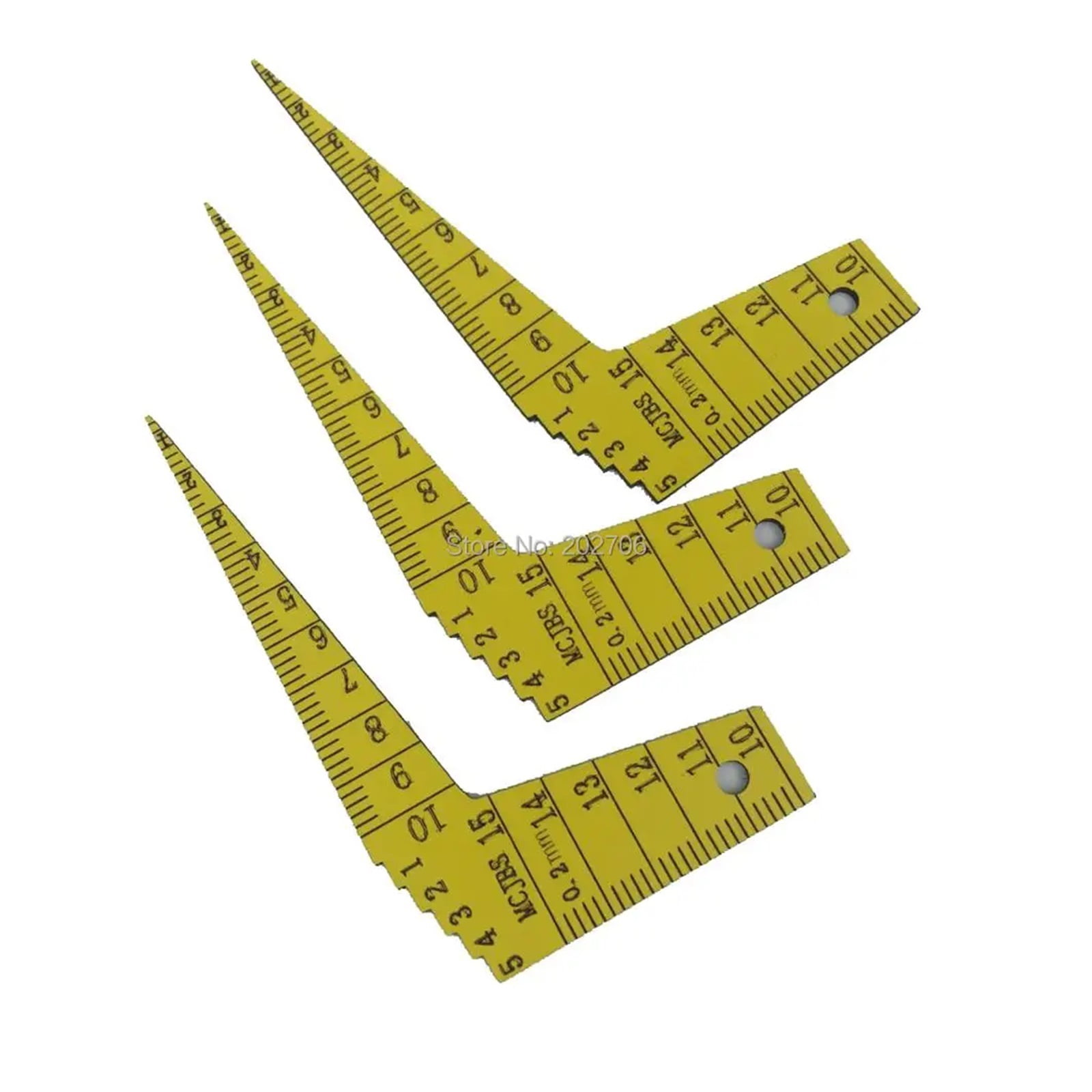 K15SG plastic feeler gauge 1-15mm Taper Welding Feeler Gauge Gage Gap Ruler Automobile industry Measuring Tools ,Corrosion-Resistant