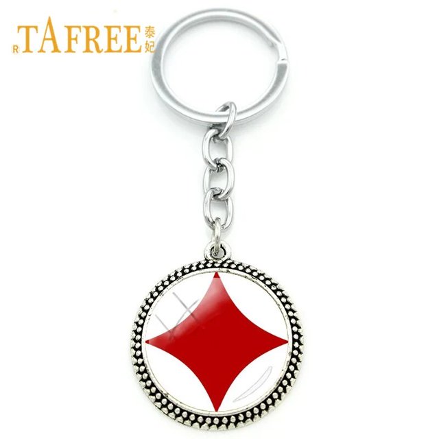 TAFREE-llaveros de cartas de póquer de moda, llaveros de póker con personalidad de Club, el mejor regalo, encanto de llave de coche, venta al por mayor, PO15