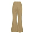 thumbnail image 3 of WTOBBY Men's Relaxed Vintage 70s Bell Bottom Jeans, Stretch Fit Classic Flared Trousers with Retro Leg Design for Casual Stylish Wear, Comfort Denim,Khaki 2XL, 3 of 4