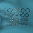 thumbnail image 2 of QQTDFG 24 Pcs Stainless Steel Nose Septum Ring 20G Septum Clicker Hoop Nostril Piercing-Style 1, 2 of 6