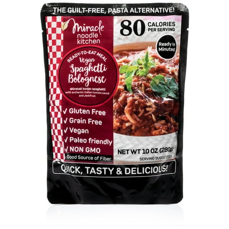 Miracle Noodle Ready in Minutes Vegan Spaghetti Bolognese with Shirataki Noodles, 10 oz