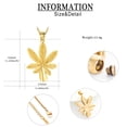 thumbnail image 2 of Marijuana Leaves Cremation Jewelry Pendant for Ashes Solid Stainless Steel Memorial Urn Necklace for Men Keepsake Holder Jewellery, 2 of 8