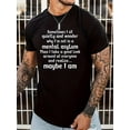 thumbnail image 1 of Trendy Letter Print Tees For Men, Casual Crew Neck Short Sleeve T-Shirt, Comfortable Breathable T-shirt, 1 of 8