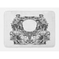 thumbnail image 1 of Victorian Bath Mat, Old Victorian Frame Two Man and Two Woman Ancient Baroque Crown Princess Art, Non-Slip Plush Mat Bathroom Kitchen Laundry Room Decor, 29.5 X 17.5 Inches, Black White, Ambesonne, 1 of 2