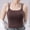 Coffee, variant on Women's Solid Color Sleeveless Thermal Shapewear with Ventilation for Sports and Layering
