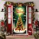 thumbnail image 4 of Christmas Door Curtain Santa Claus Polyester Fabric Decorative Cover for Holiday Party Wall and Door Hanging Festival Home Decor, 4 of 6