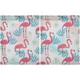 thumbnail image 2 of Flamingo Kitchen Curtains 2 Panels UV Protected Tier Curtains, Half Window Curtains Kitchen Tiers for Guest Room Bathroom Sink Laundry Room Basement,24"x27", 2 of 7