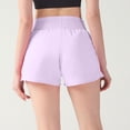 thumbnail image 3 of Tsesme Women’s Sport Shorts with Zip Pockets Lightweight Quick Dry Workout Yoga Shorts Elastic High Waisted Loose Running Shorts,Purples,M, 3 of 6
