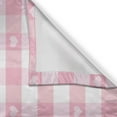 thumbnail image 3 of Ambesonne Checkered Kitchen Curtains, Romantic, 55"x39", Pale Pink White, 3 of 3