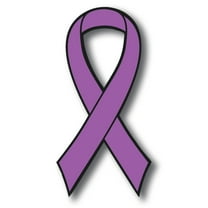 Magnet Me Up Support Pancreatic and Leiomyosarcoma Cancer Awareness Purple Ribbon Magnet Decal, 3.5x7 In, Vinyl Automotive Magnet
