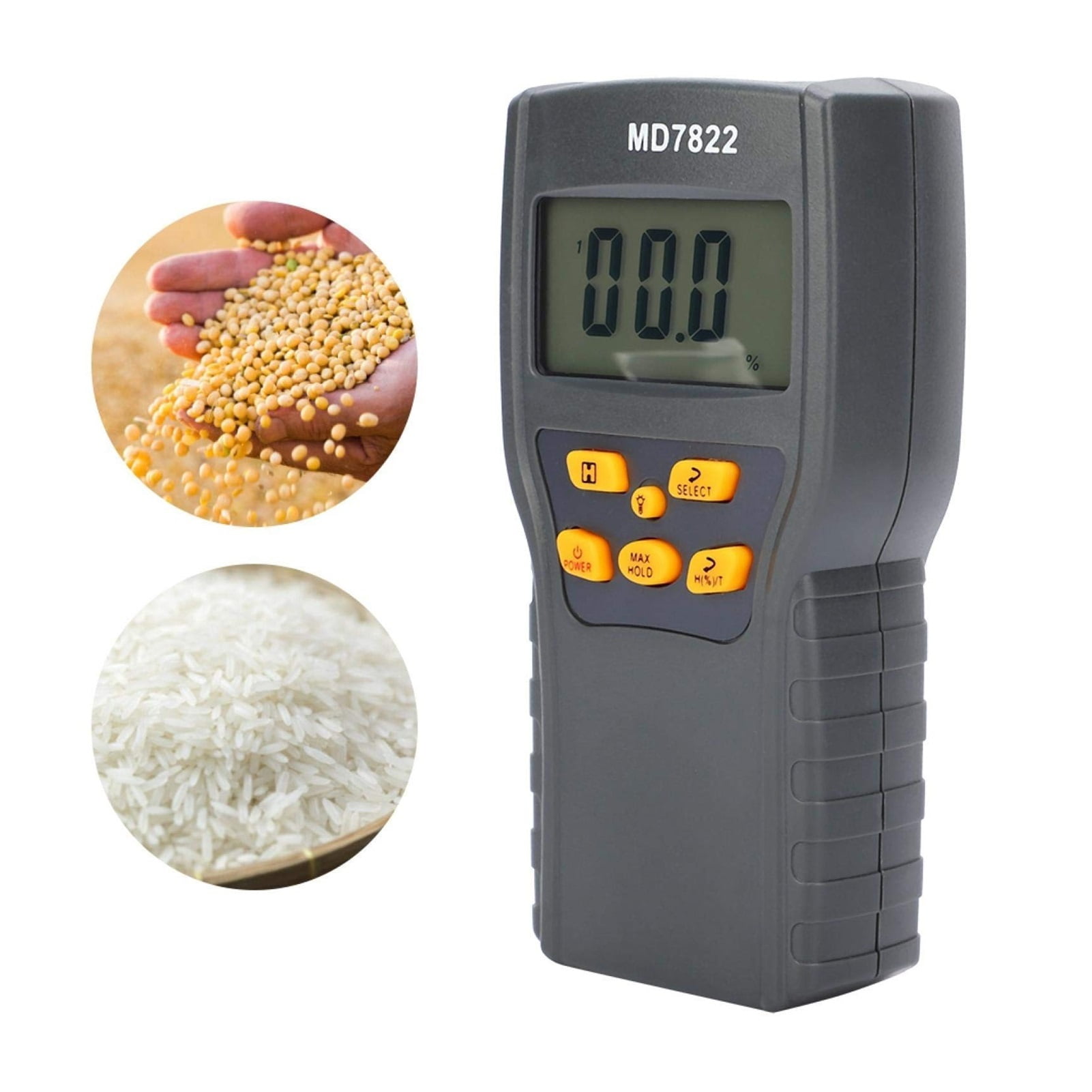 MD7822 Digital Grain Moisture Meter Analyzer Temperature Thermometer Humidity Hygrometer Water Damp Detector Tester ,Wide Applications