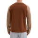 thumbnail image 3 of Camiseta de manga larga para hombre, color bloque, casual, tipo raglán, XL, marrón, caqui, 3 of 6