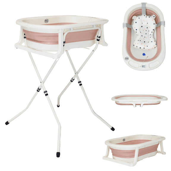Bañera Tina Plegable Para Bebé Con Base Ibaby Santorini Rosa rosa