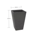 thumbnail image 5 of Ecobo 23.6 inches Eco-Friendly Rectangular Pot Planter, Elemento Indoor/Outdoor use, Durable, Versatile & Lightweight, Designed by Brazilian Artisans, Contemporary All-Weather Design - Black, 5 of 5