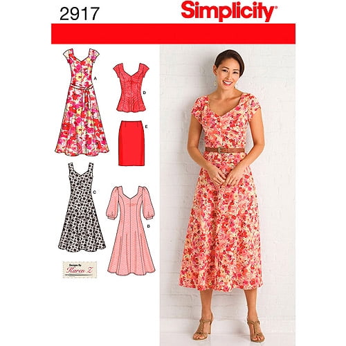 Simplicity Misses' & Women's Size 10-18 Dress Pattern, 1 Each - Walmart ...