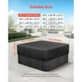 thumbnail image 2 of KFFKFF Outdoor Hot Tub Cover, 76 x 76 x 20 Inch Weather-Resistant and Waterproof Protector, Durable 600D Oxford Fabric with High Tearing Strength, Square Spa Cover for Hot Tub, Black, 2 of 9
