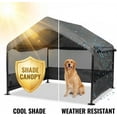 thumbnail image 5 of Dog Tent House Outdoor Shade 4'x4'x3' Shelter for Large Medium Pets,Outside Sun Rain Waterproof Canopy with Three-Sided Breathable Mesh Windows,Livestock House with Ground Nails,Dark Gray, 5 of 6