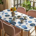 thumbnail image 3 of Blue Polka Dots Table Cloths for 3 Foot Rectangle Tables, Modern Abstract Art Patio Waterproof Elastic Fitted Tablecloths, Washable Rectangular Table Cover for Camping, 3 of 8
