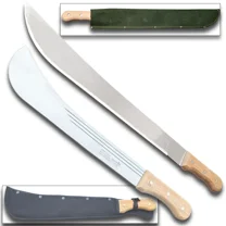SET OF 2 Crocodile Machete & Extra Long Functional Machete with Sheath