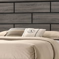 thumbnail image 3 of Grooved Panel Contemporary Eastern King Bed with Tapered Legs, Gray- Saltoro Sherpi, 3 of 5