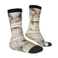 thumbnail image 3 of Uemuo Starfishes On Seashells Pattern Women's Crew Socks, Soft Durable Breathable Moisture-Wicking with Odor Control Cotton socks, 3 of 9