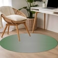 thumbnail image 5 of 3ft Round Rug, Green Grey Ombre Non-Skid Rubber Backing Large Area Rugs - Living Room Bedroom Home Office, Modern Gradient Abstract Art Indoor Floor Mat Carpets Washable Rug, 5 of 9