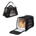 thumbnail image 5 of PORTABLE  Pet  Cat Travel   Bag Portable Soft Sided Comfort Case Airline Approved,Rosy, 5 of 12