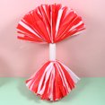thumbnail image 2 of LOLIPPYY 1 Pair Creative Cheering Poms Cheerleader Supplies Cheerleader Pom Poms for Competitive (Red and White), 2 of 7