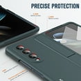 thumbnail image 6 of Allytech Case for Galaxy Z Fold 4 Cover 2022, Built-in Screen Protector Removable Pen Slot & Bracket Module Hard PC Full Protective Case for Samsung Galaxy Z Fold 4 5G (7.6 inch) 2022, Green, 6 of 7