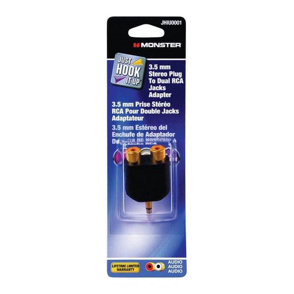 ADAPTR 3.5MM TO DUAL RCA by JUST HOOK IT UP MfrPartNo JHIU0001