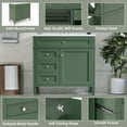 thumbnail image 4 of Furvclv 36" Bathroom Vanity With Single Sink Combo, Modern Bathroom Sink Cabinet With 2 Drawers And Tip-Out Drawer, Freestanding Bathroom Vanities For Bathroom, 4 of 9