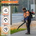 thumbnail image 5 of Fompes Backpack Leaf Blower - 63cc 2-Stroke Backpack Blower 700CFM 200MPH Gas Leaf Blower for Lawn Yard Cleanup Efficient Fuel Tank Ergonomic Design All-Season Use, 5 of 12