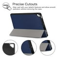 thumbnail image 6 of Allytech iPad 10.2 Case with Pencil Holder, iPad 8th 7th Generation Case Cover, Ultra Slim Folding Stand Smart Shell Auto Sleep Wake Shockproof TPU Back Cover for Apple iPad 10.2, Darkblue, 6 of 7