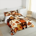 thumbnail image 3 of jejeloiu Cartoon Mushroom Queen Comforter Set,Fall Maple Pumpkin Bedding Sets,Autumn Fall Theme Bedding Comforter Set For Girls,Breathable Home Decor Reversible,3pcs, 3 of 8