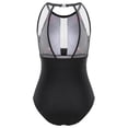 thumbnail image 2 of Womens One-piece Swimsuits Athletic Color Block Bathing Suit Padded Swimwear, 2 of 7