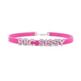 thumbnail image 4 of Hot Sexy Rose Red Suede Leather Collar Rhinestone Letters Choker Harajuku DIY Customized Necklaces Lovers BDSM Cosplay Jewelry, 4 of 5